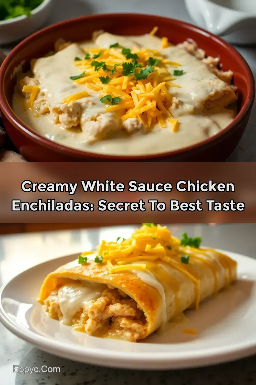 Easy Recipe for White Sauce Chicken Enchiladas: Creamy…
