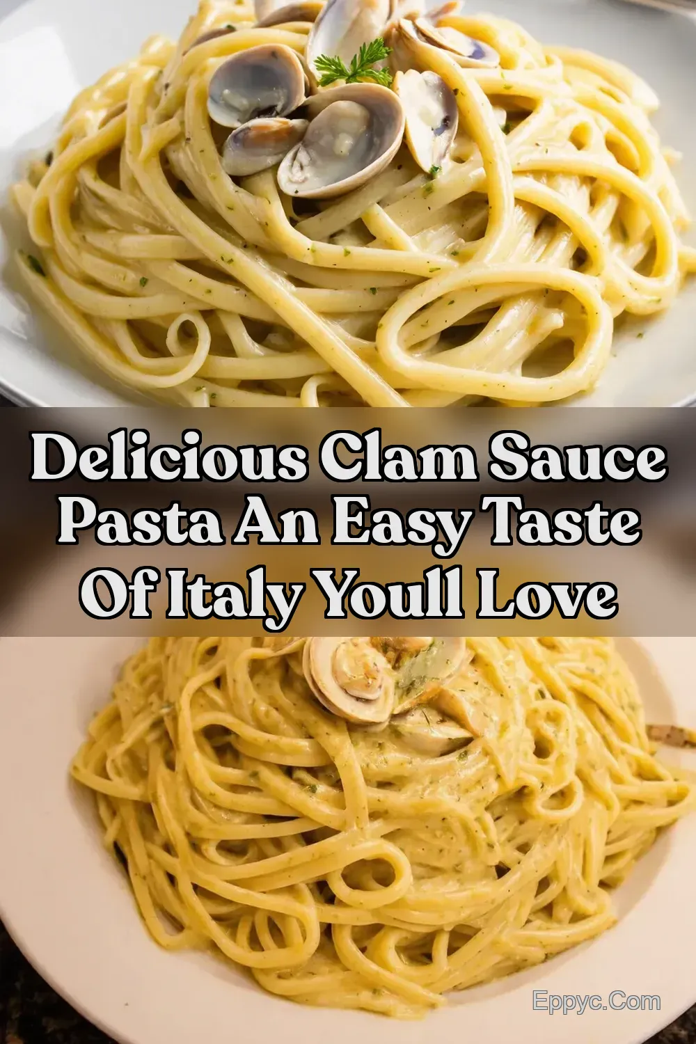 Creamy Garlic Clam Sauce Linguine Taste of Italy - EPPYC