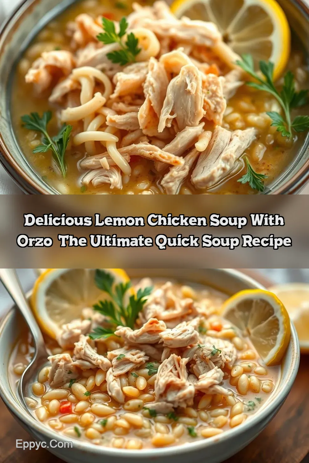 Zesty Chicken Lemon Orzo Soup – Easy, Bright & Comforting…
