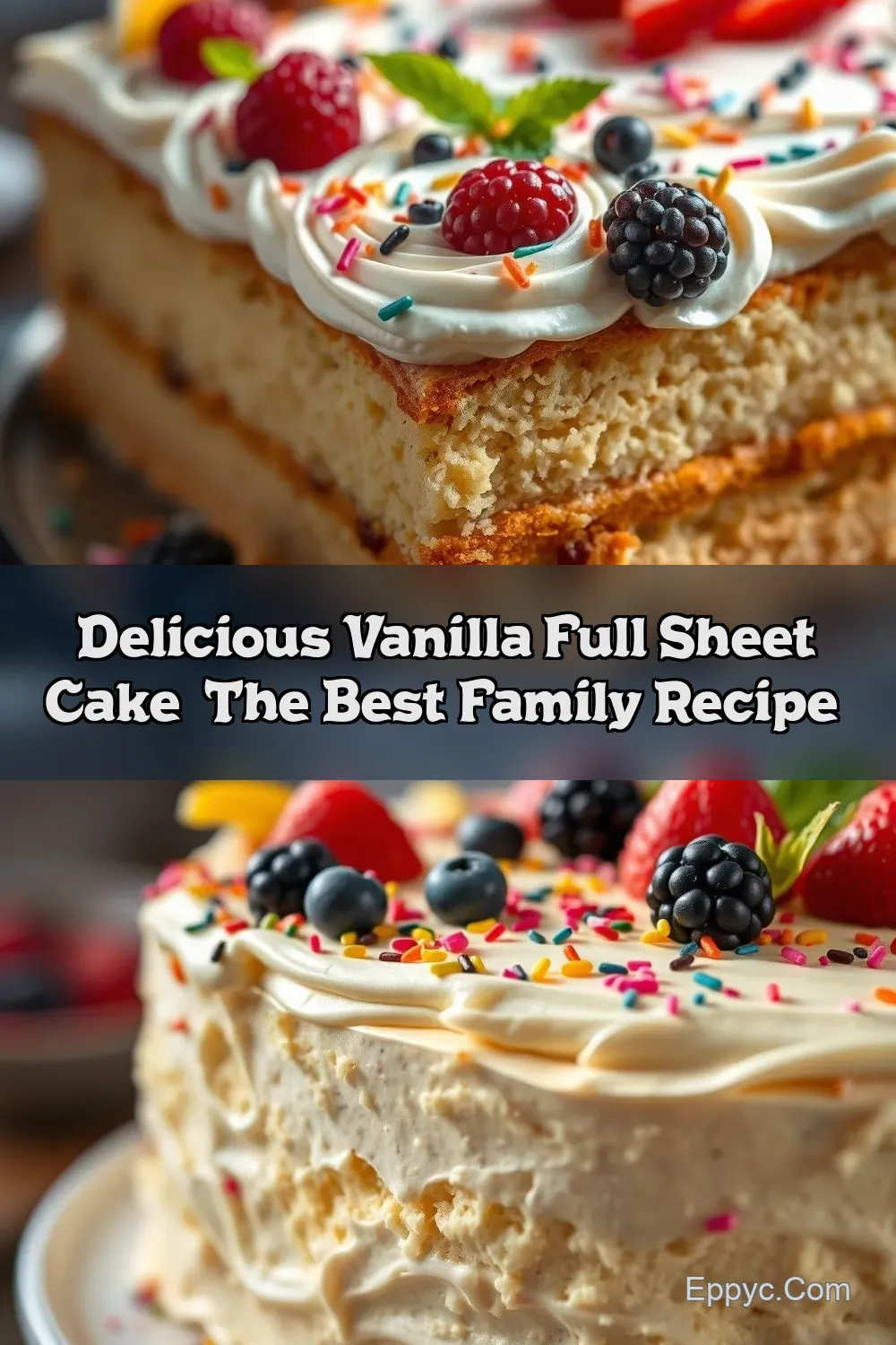 Classic Vanilla Full Sheet Cake: A Family Favourite Recipe…