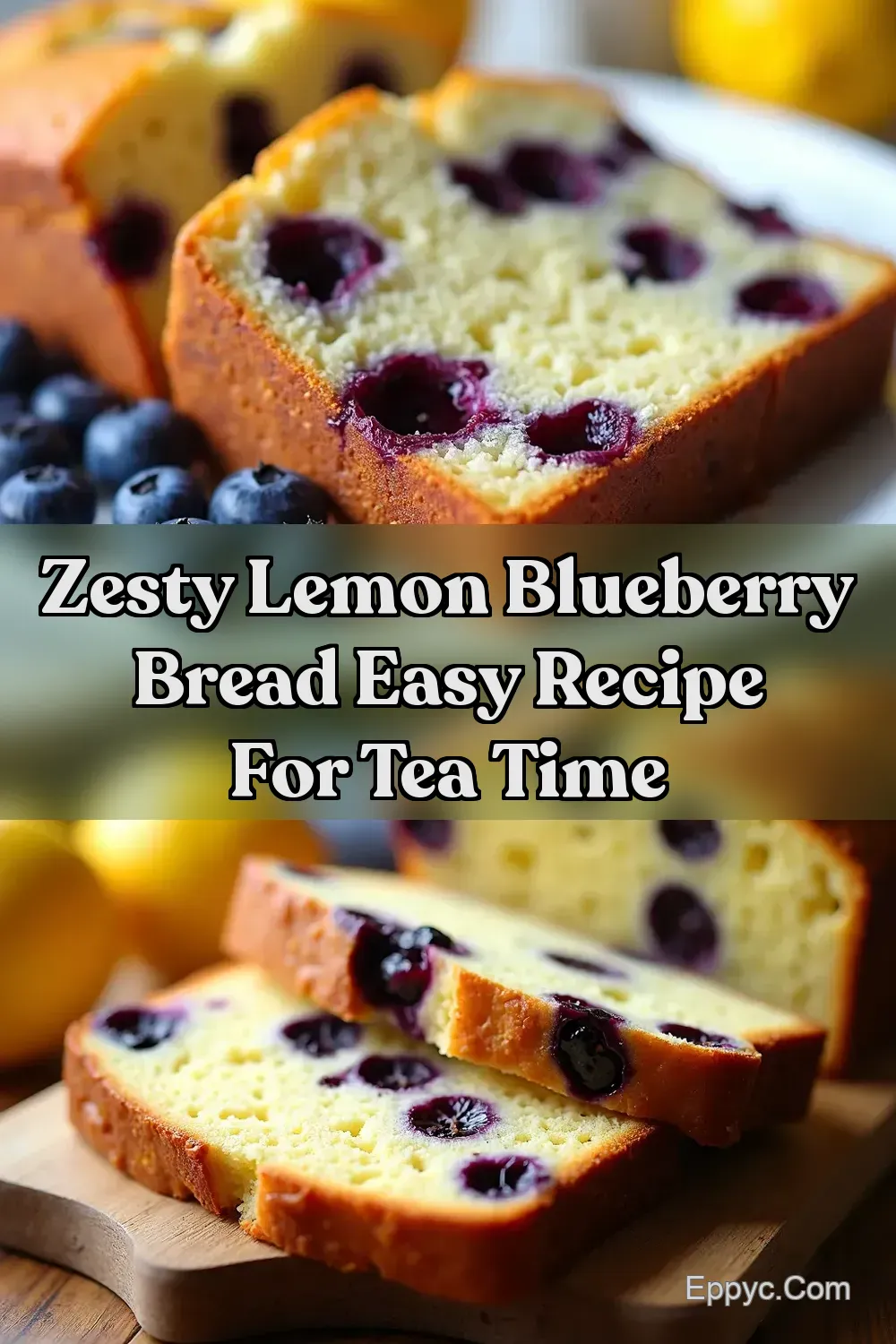 Lemon Blueberry Bread Recipe Zesty Sunshine Loaf - EPPYC