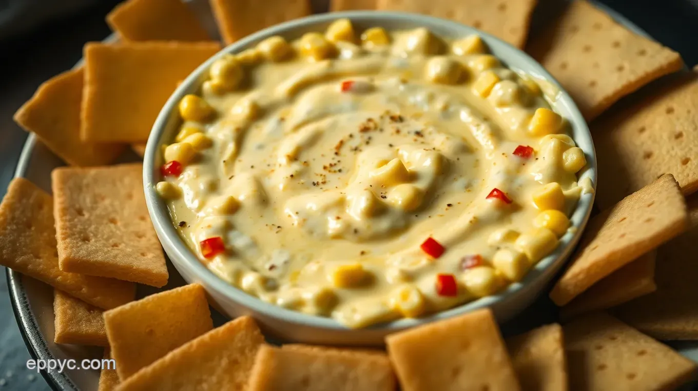 My Family' s Favourite Creamy Corn Dip Recipe: A Must-Try Snack! Creamy Corn Dip with a Kick