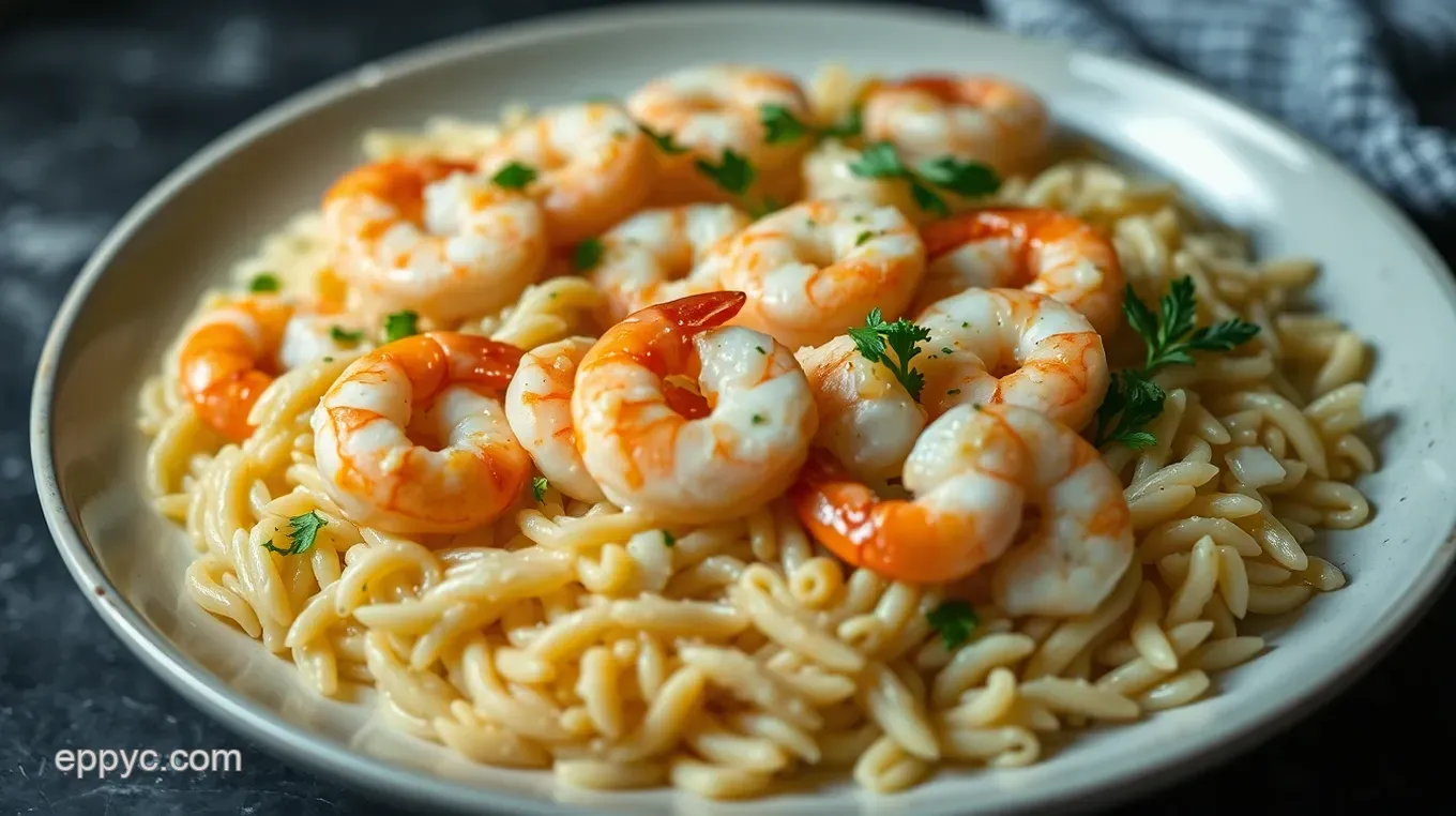 Lemon Garlic Shrimp & Orzo: Quick Cooked Shrimp Recipes! Lemon Garlic Shrimp with Orzo & Feta
