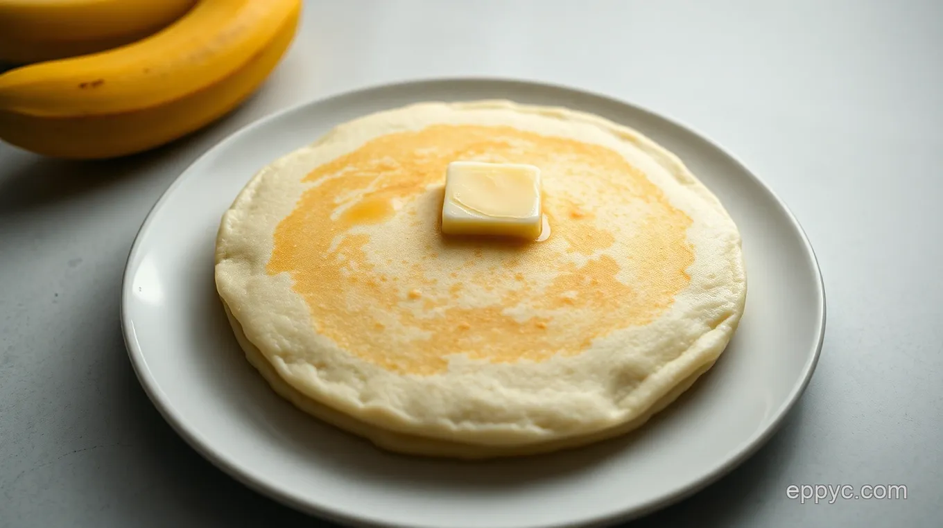 Rice Flour Pancakes with Nutty Banana Maple Syrup