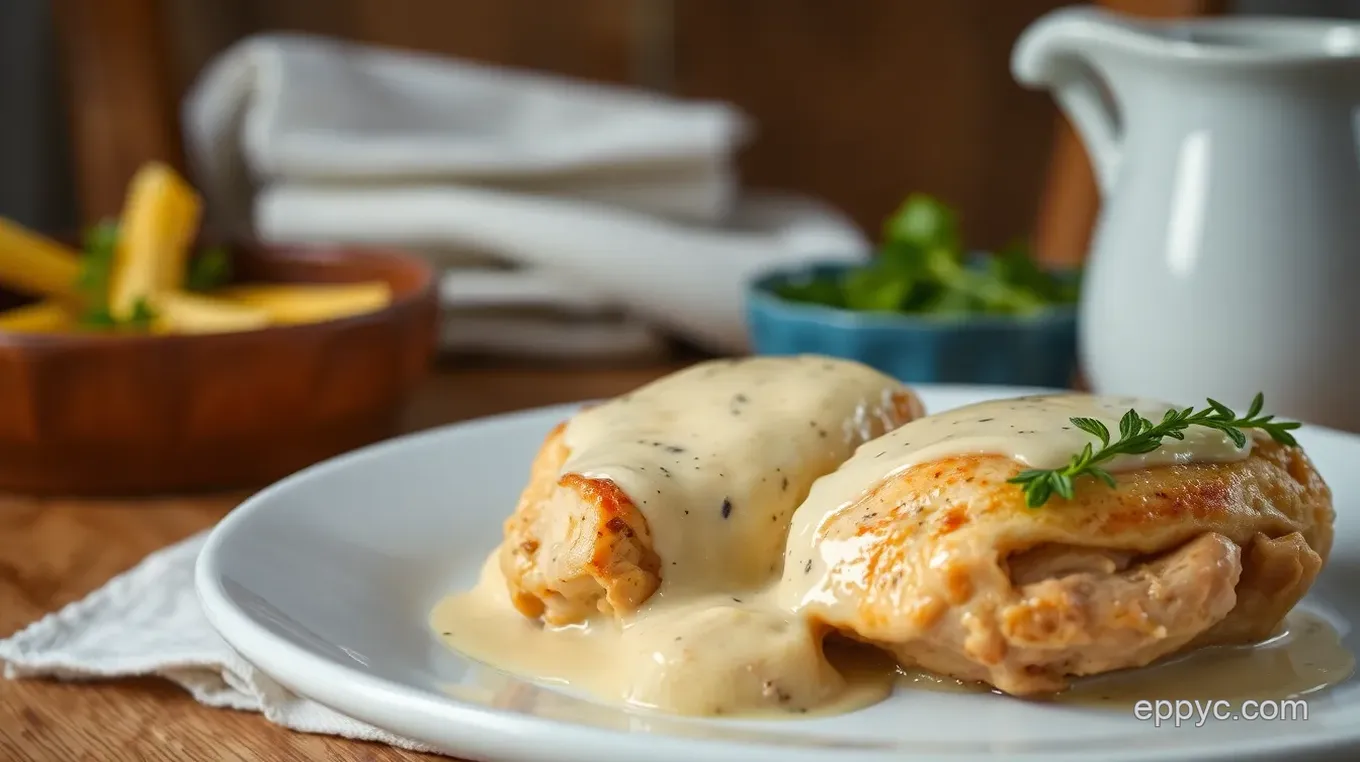 Slow-Baked Chicken Thighs Creamy Delight