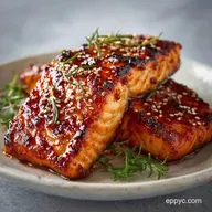 Air Fryer Soy Salmon for 2 Servings