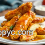 Easy apple and honey-glazed chicken tenders recipe: A Sweet Delight!