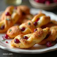 Easy Festive Cranberry Brie Twists Christmas Snacks