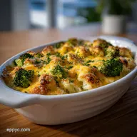 Broccoli Cauliflower Casserole: Sharp Cheddar Comfort