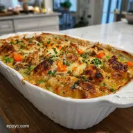 Chicken Casserole: Velvety Sauce & Buttery Ritz Shatter