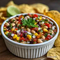 Cowboy Caviar Dip with Cream Cheese in 15 Minutes