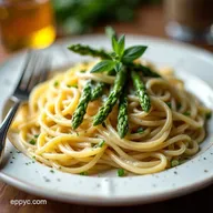 Creamy Asparagus Pasta Spring on Your Plate