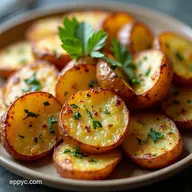 Best Crispy Herb Garlic Baked Potato Slices Recipe
