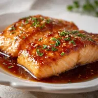 Crispy Skin Glazed Salmon with Honey