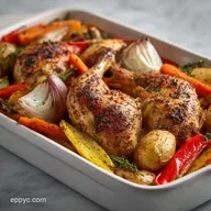 Best Easy Meal Prep Recipe with Roasted Chicken and Vegetables: One Pan Prep