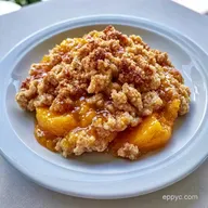 Peach Crisp for 8 Servings: Baked