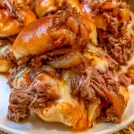 French Dip Sliders with Hawaiian Rolls