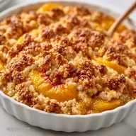 Peach Crumble with Frozen Peaches