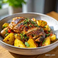 Greek Sheet Pan Chicken with Potatoes for 4 Servings