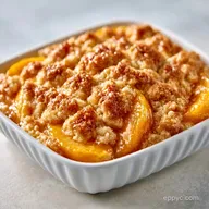 Peach Crumble Pie with Fresh Peaches