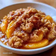 Peach Crumble with Cinnamon Oats