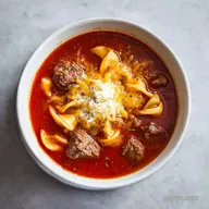 Lasagna Soup with Ground Beef