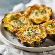 Parmesan Herb Roasted Acorn Squash Side Dish