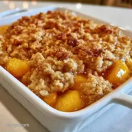 Peach Cobbler Crumble with Fresh Peaches