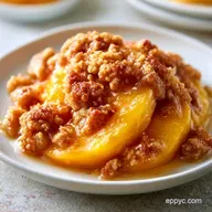 Peach Crumble With Cinnamon Oats: Golden