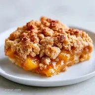 Peach Filling Crumble Pie for 12 Servings