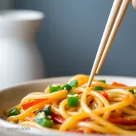 Rainbow Glass Noodle Stir Fry: A Quick Asian Delight!