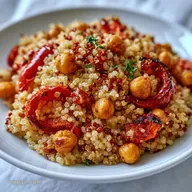 Roasted Red Pepper Quinoa Salad for 6