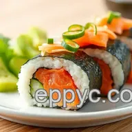 Delightful Roll Salmon Sushi Order Topped to Perfection: My Family's Favorite