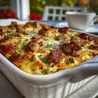 Sausage and Egg Casserole for 10 Servings