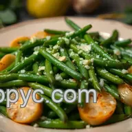 My Easy Fresh Green Bean Recipes: Saut&eacute;ed Garlic Parmesan Delight