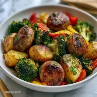 Sheet Pan Sausage Vegetables for 4
