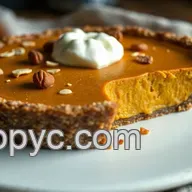 Silky Vegan Pumpkin Pie with Spicy Nut Crust: A Cozy Fall Delight