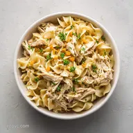 Slow Cooker Amish Chicken and Noodles for 8 Servings