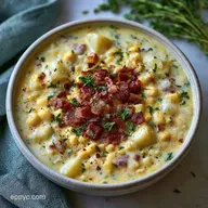 Corn Chowder with Bacon: Velvety