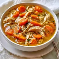 Slow Cooker Hearty Chicken Soup with Bone-In Thighs