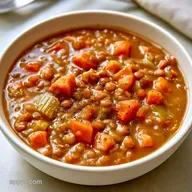 Slow Cooker Lentil Soup for 8 Servings
