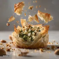 Phyllo Pastry Dish with Spinach: Crispy Baked