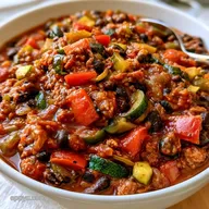 Turkey Black Bean Chili for 8 Servings