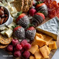 Valentine's Day Charcuterie Board with Cheese and Chocolate Ready in 30 Min