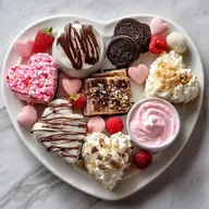 Fun Valentines Dessert Board with Valentine Party Food and Chocolate: Ready in 30 Min