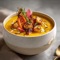 Winter Soup with Roasted Root Vegetables: Oven-Only Method