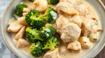 Bake Chicken Divan with Creamy Sherry Sauce