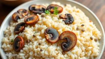 How to Make Creamy Arborio Rice Risotto with Wild Mushrooms recipe card