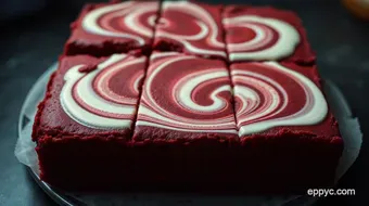 Decadent Red Velvet Brownies Recipe with Cream Cheese Swirl recipe card