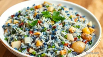 Sautéed Blue Rose Rice with Herbal Bliss